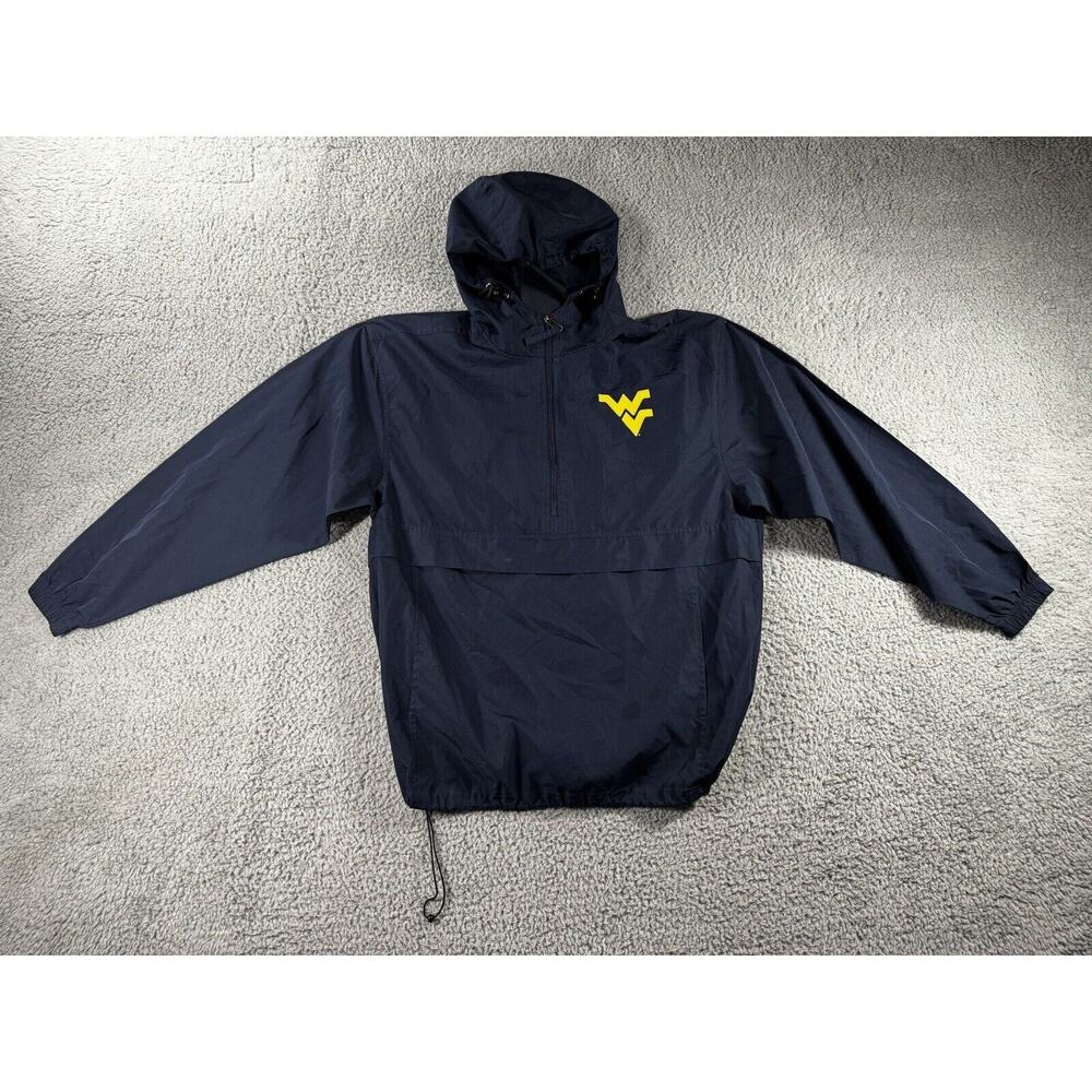 Champion West Virginia Mountaineers Jacket Men Medium Windbreaker‎ Pulllover